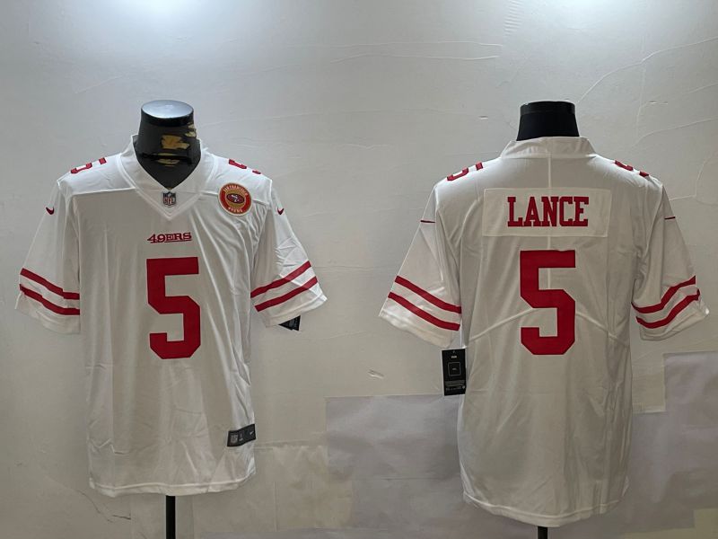 Men San Francisco 49ers #5 Lance White Second generation 2024 Nike Limited NFL Jersey style 11